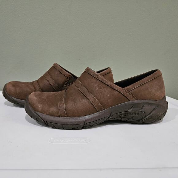 Merrell Encore Moc 4 Women's‎ 7.5 Brown Leather Slip On Comfort Shoes - Picture 11 of 11